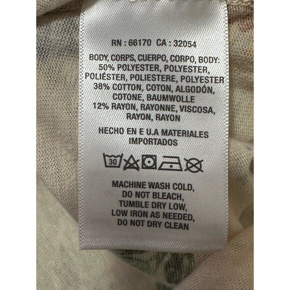 T. la cream yellow floral short sleeves tee size Small - Picture 4 of 11